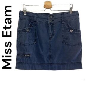 Miss Etam Women’s Light Navy Mini Skirt Size EU 40